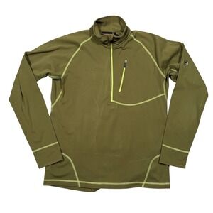 Mammut Kala Pattar 1/2 Zip Pullover Mens L Slim Mid Layer Green Hiking Outdoors